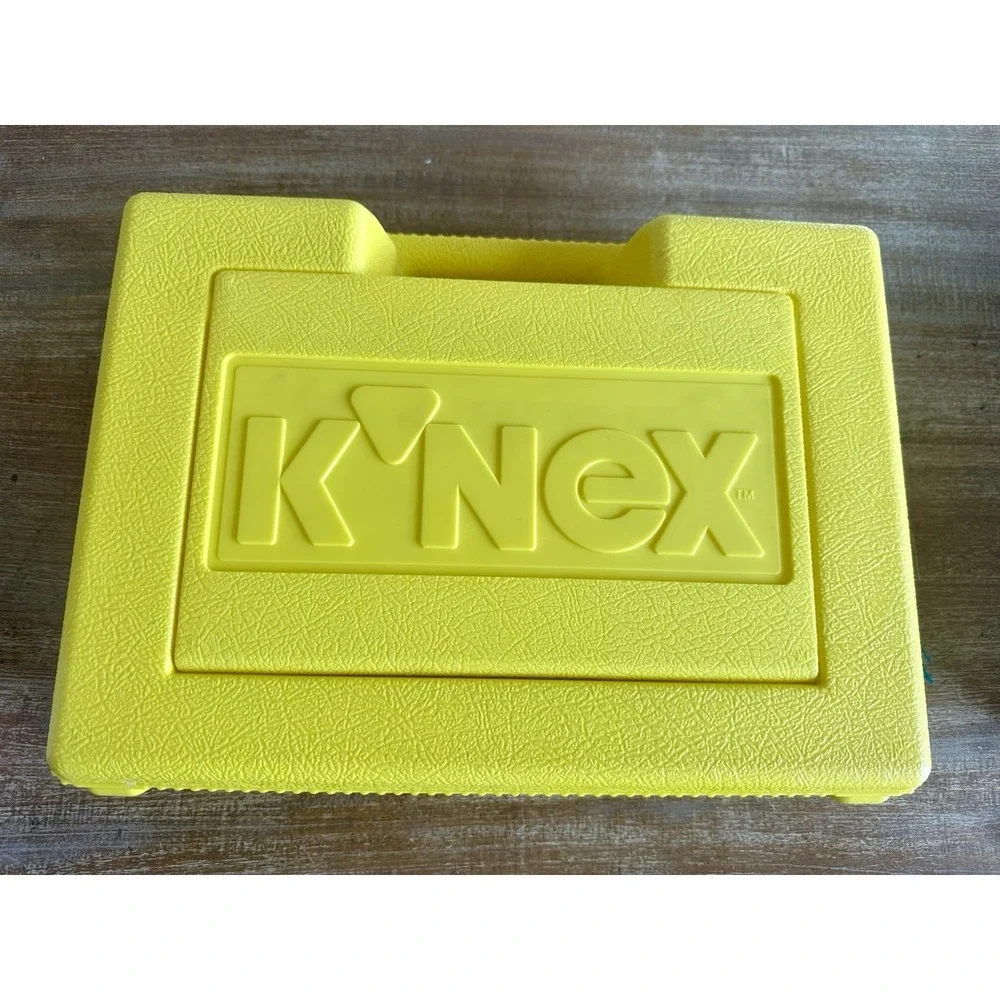 Vintage '93 K'nex Basic Set Yellow Case Building Toys Knex W/ Instruction Manual